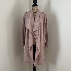 BB Dakota Dusty Pink/Light Taupe Draped Coat